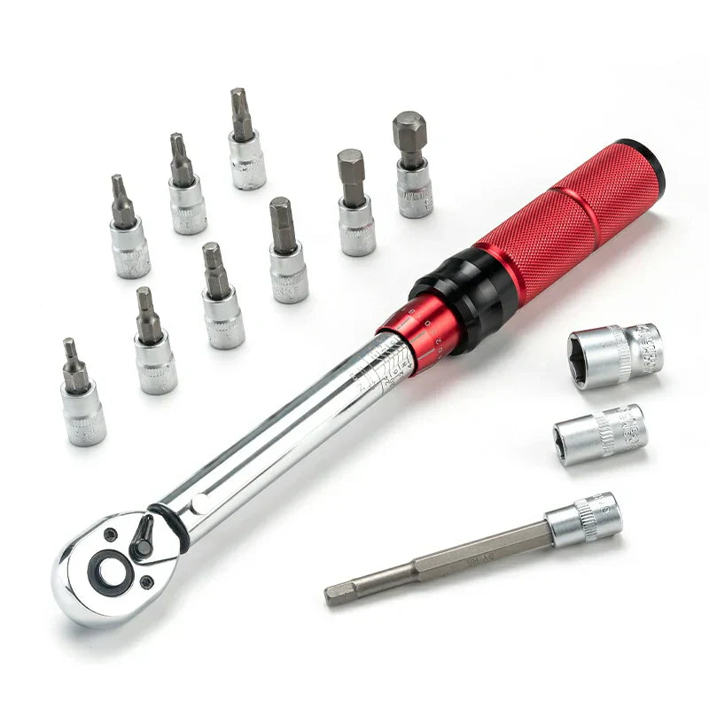 ROCKBROS Adjustable Torque Wrench Set for Bicycle Maintenance 72-tooth 2-24 Nm Torque - ROCKBROS-UK
