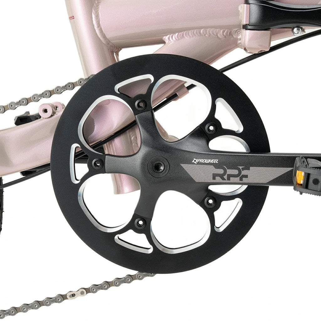 16 Inch Folding Bike 9 Speed #Color_Pink