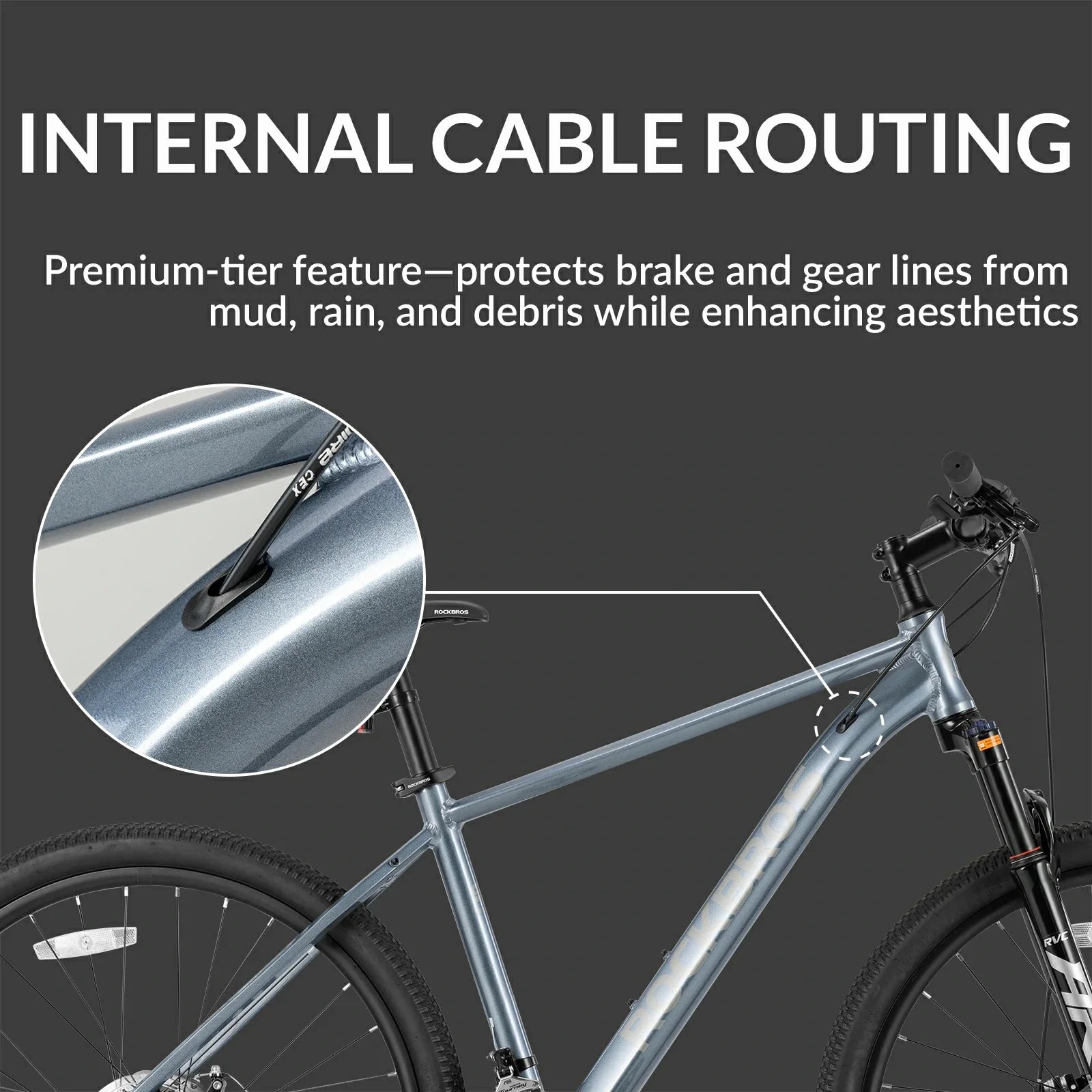 Hydraulic disc brake system on ROCKBROS MT200 mountain bike.