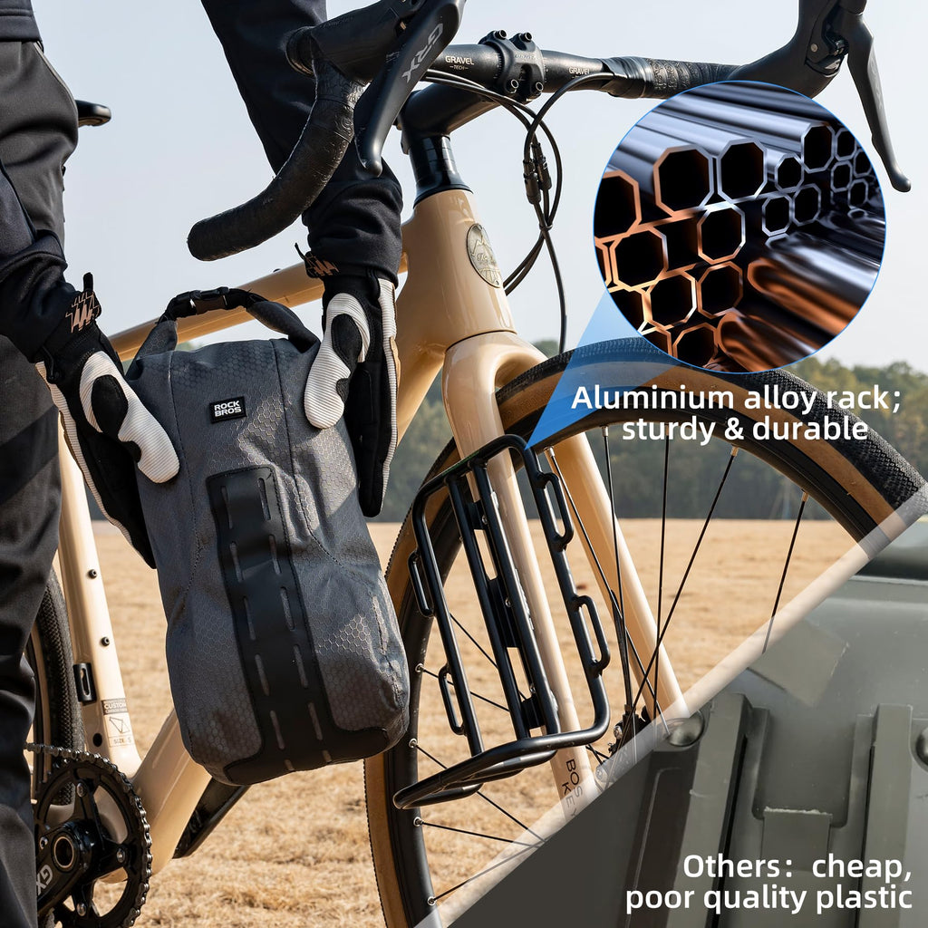 ROCKBROS Bike Waterproof 4L Front Fork Bag with Bike Rack - ROCKBROS