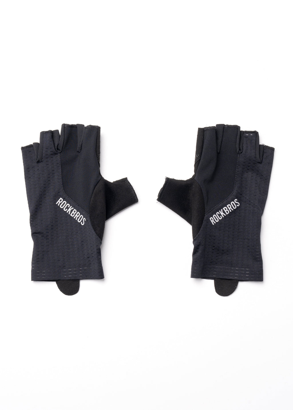 ROCKRBOS Road-to-Sky Cycling Fingerless Gloves #Color_Black