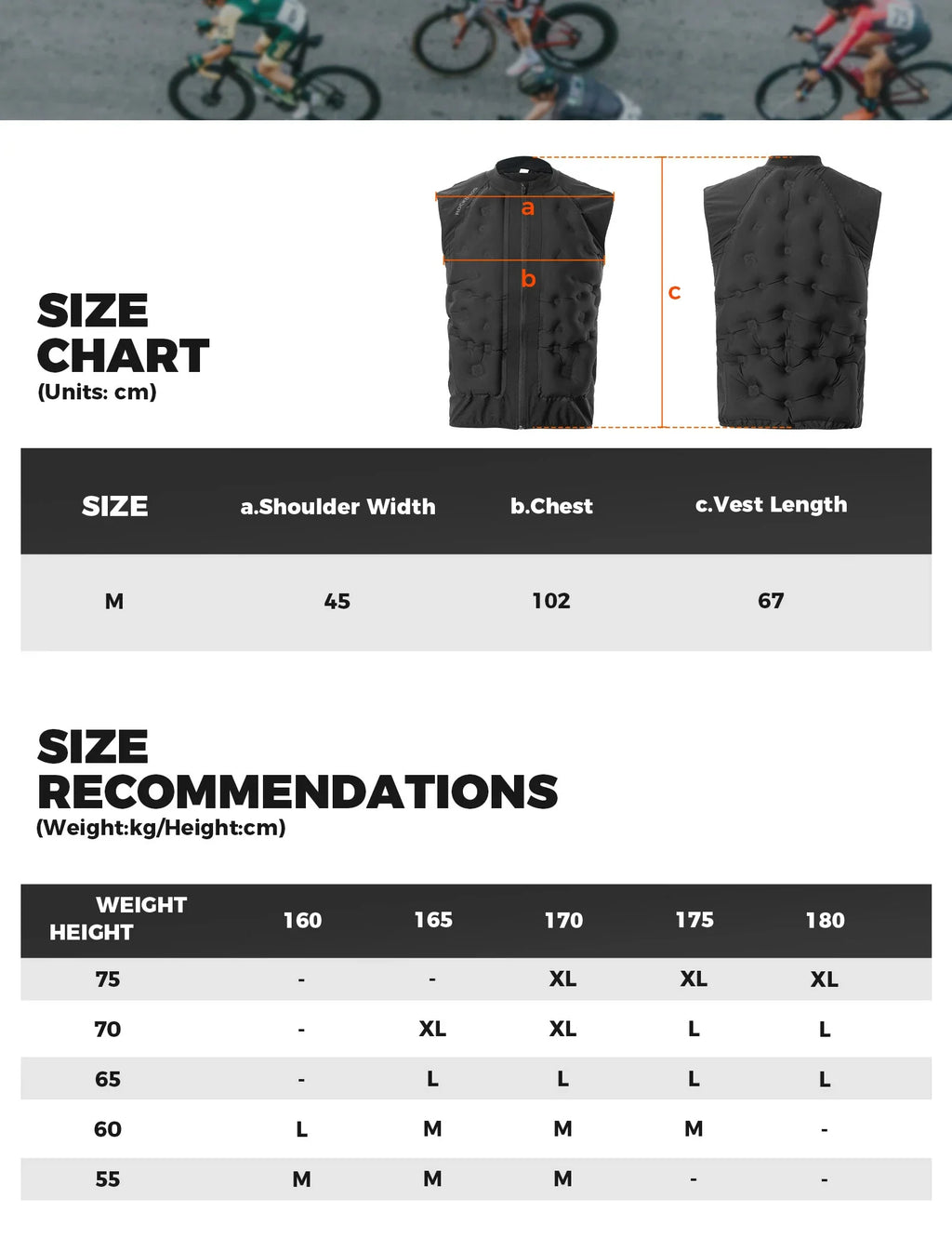 Lightweight Thermal Cycling Gilet with 3D Air-Layer Insulation