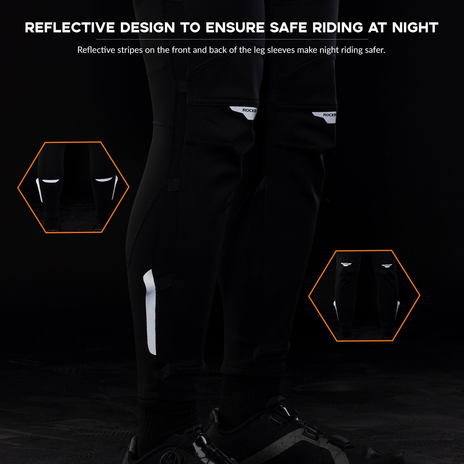 ROCKBROS Windproof Knee Warmers with Anti-Slip Protection for Cycling Leg - ROCKBROS-UK