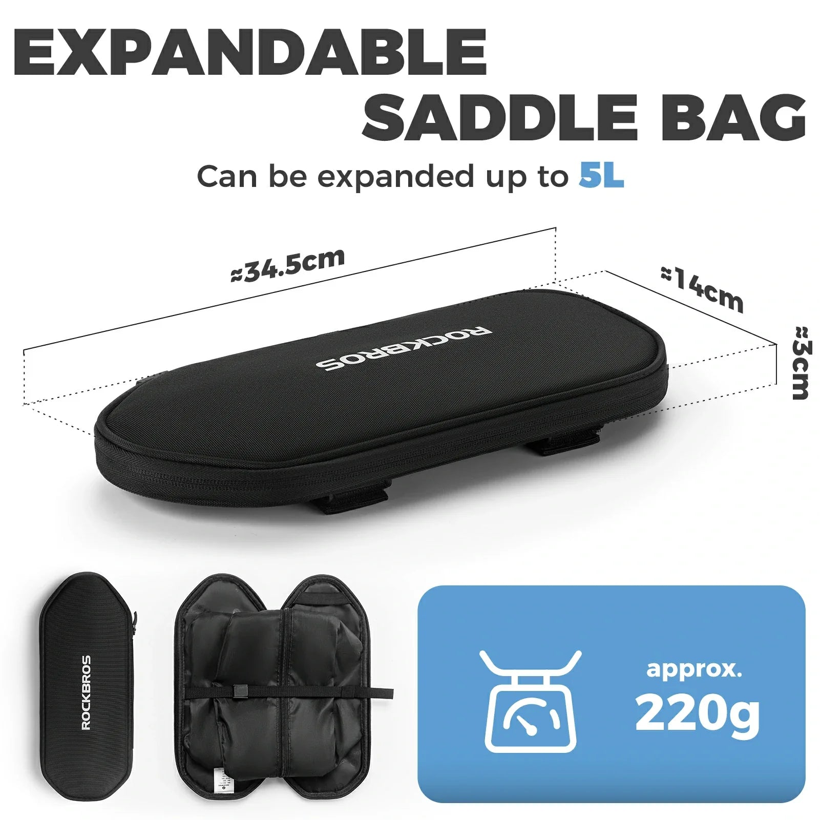 5L Expandable Bike Seat Bag - D83
