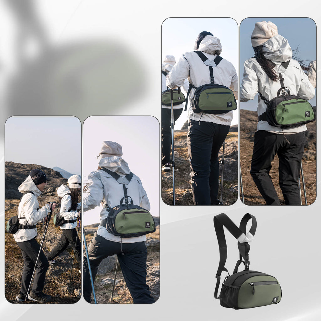Qunature Bike Backpack/Travel Waist Bag 7.9L – Versatile Carry for Every Adventure!​