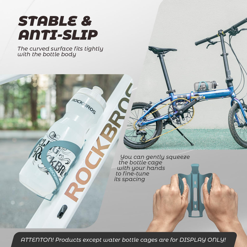 ROCKBROS Aluminum Alloy Lightweight Drinking Bottle Cage for MTB Road Bike #Color_Blue