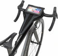 rockbros dual-layer sweat guard stretched between handlebar and seat-post on indoor #Style_Includes a phone pocket
