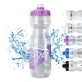 ROCKBROS Bicycle Water Bottle 750 ml Sports Drinks Bottle BPA-Free #Color_Purple + Transparent