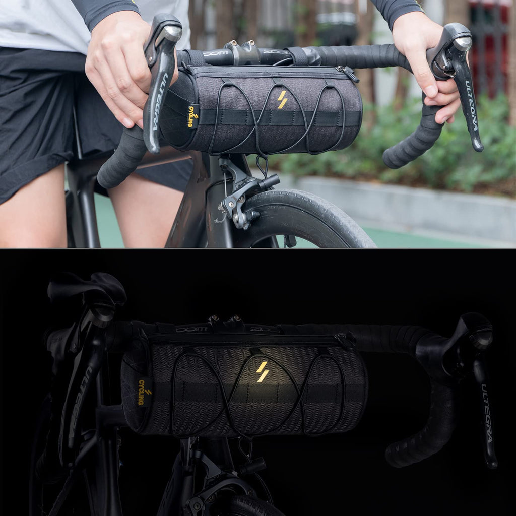 ROCKBROS Bike Handlebar Bag 2L Large Capacity with Shoulder Strap #Color_Black