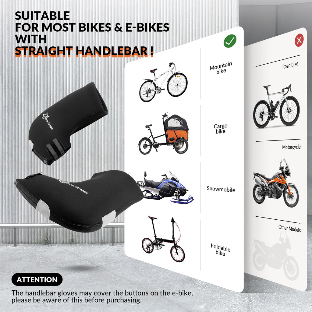 ROCKBROS Bike Handlebar Gloves Thermal Cycling Gloves Windproof Waterproof #Style_Style 2