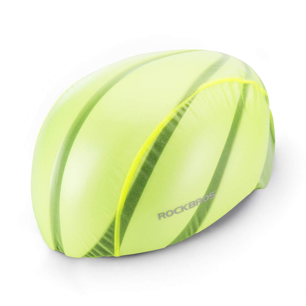 ROCKBROS Bike Helmet Cover with Reflective Logo Rainproof & Dustproof #Color_Green