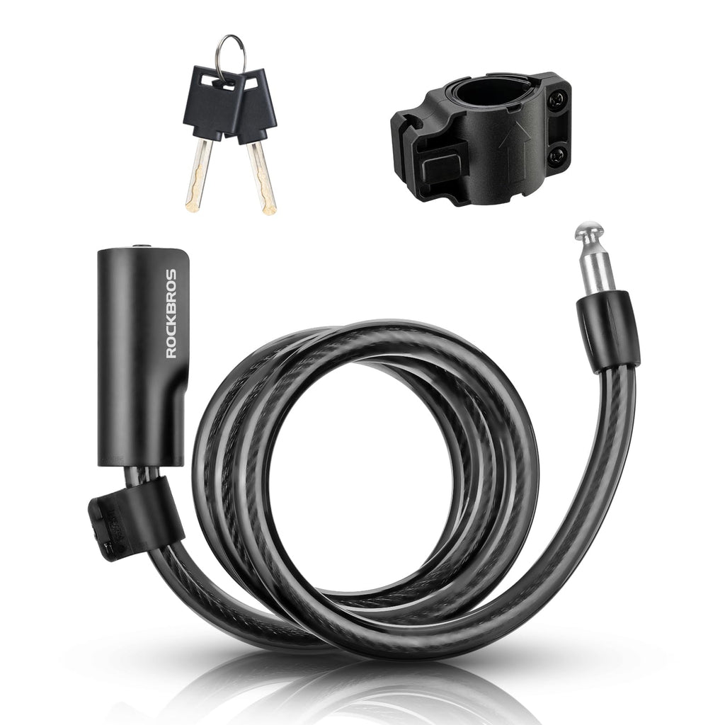 ROCKBROS Bike Locks High Security Lock for Bicycle Heavy Duty Cycling Locks #Color_Black