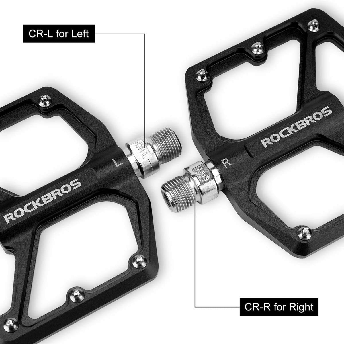 lightweight flat pedals ROCKBROS Bike Pedals Ultra Lightweight Flat Pedals 9/16 Inch (Pair) – ROCKBROS-ES