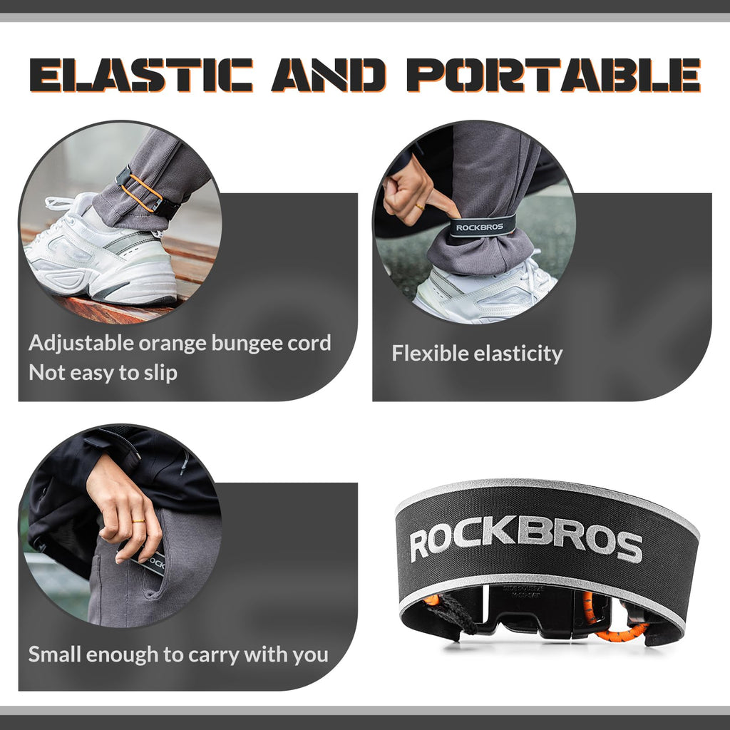 ROCKBROS Camping Pant Leg Straps Riding Ankle Strap Adjustable & Reflective
