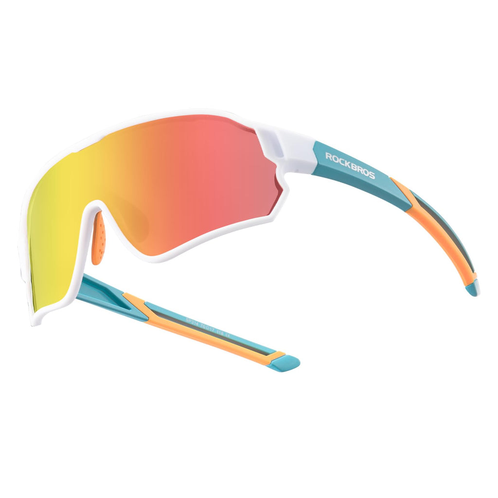 ROCKBROS Children's Cycling glasses UV400 Protection Sunglasses for Boys Girls #Color_White
