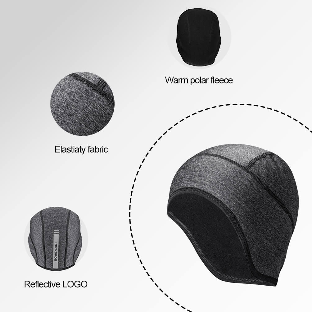 ROCKBROS Cycling Windproof Skull Cap with Ear Covers & Helmet Liner
