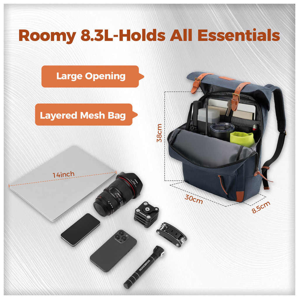 ROCKBROS Folding Bike Handlebar Bag Backpack 8.3L – Ultimate Compact Storage for Cyclists!​ 
