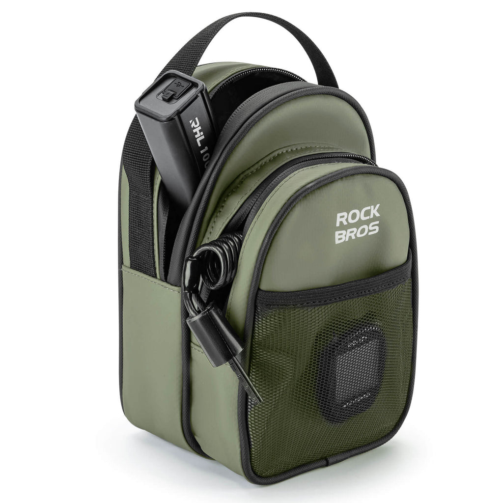 ROCKBROS Front Hanger Bag 1.8L – The Ultimate Storage Upgrade for Your Folding Bike!​ #Color_Green