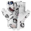 ROCKBROS Women's Half-Finger Cycling Gloves – Ride Comfortably, Grip Confidently! #Style_White pattern