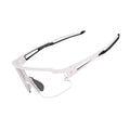 ROCKBROS Half Frame Photochromic Sports Sunglasses Cycling Glasses UV400 #Color_White
