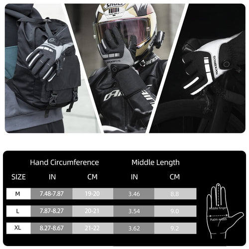 Battery Heated Gloves Winter Touchscreen 3 Gear Electric Cycling Gloves - ROCKBROS-UK