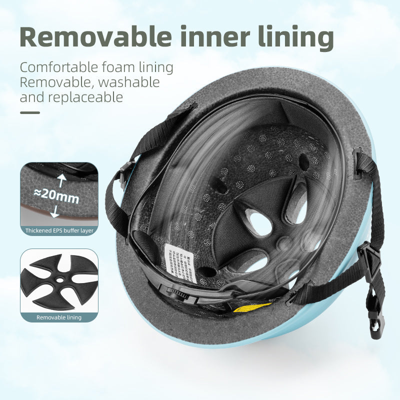 ROCKBROS kids bike helmet, round shape, adjustable and protective cycling helmet for children.
