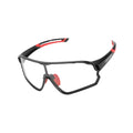ROCKBROS Photochromic Cycling glasses UV 400 Protection Full Frame Sports Sunglasses #color_Black Red