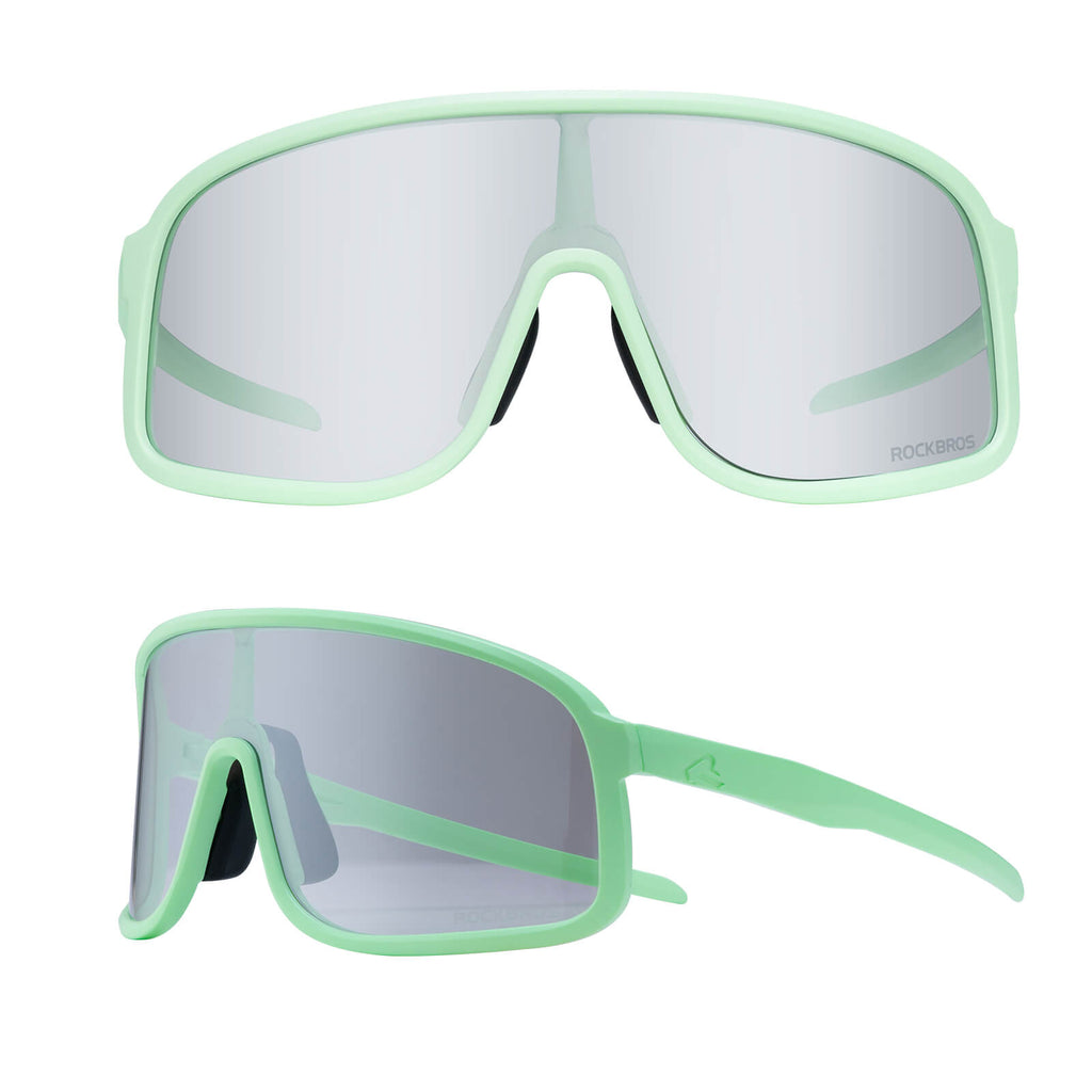 ROCKBROS-Photochromic-Sunglasses-TR90-Frame-Cycling-Glasses-UV400-Unisex-SP350 #Color_Mint Green
