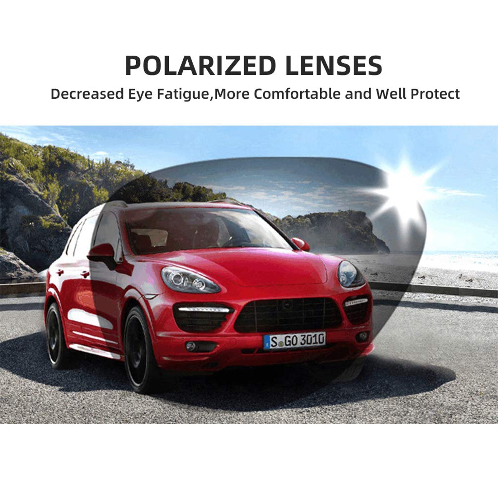 ROCKBROS Polarized Cycling Sunglasses with 5 Interchangeable Lenses ALT #color_Red Grey