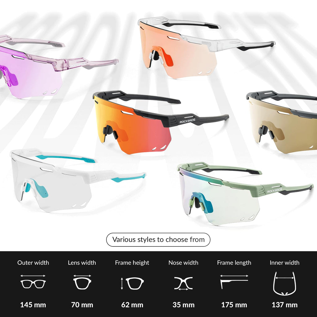 ROCKBROS Polarized Sunglasses 100% UV400 Protection Cycling Glasses #Color_Grey