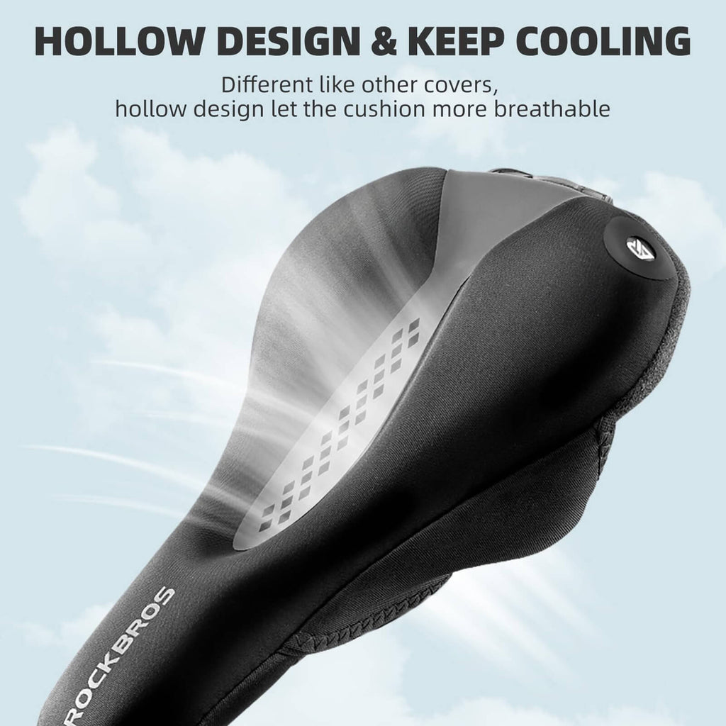 ROCKBROS Rechargeable Gel Bike Seat Cover with Rear Lights