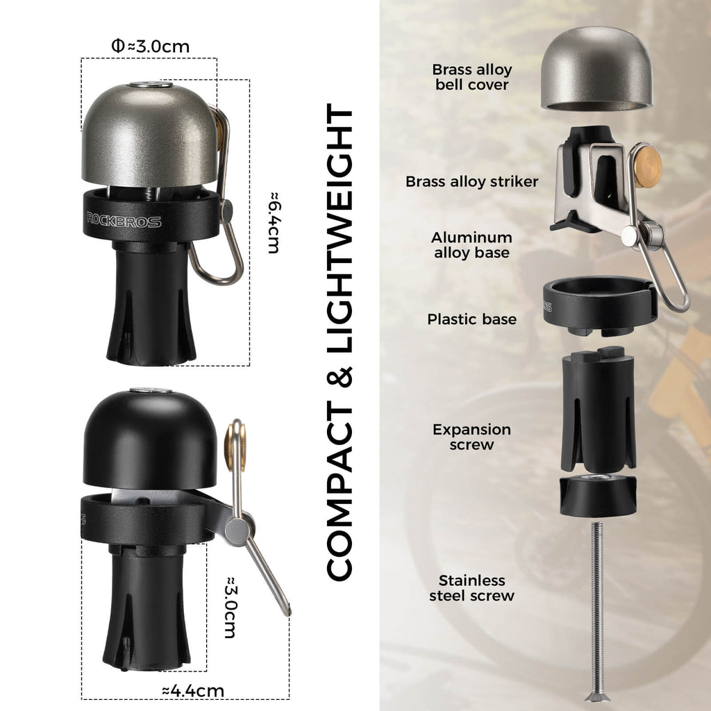 ROCKBROS Road Bike Bell Handlebar Plug – Smart, Compact & Loud! 