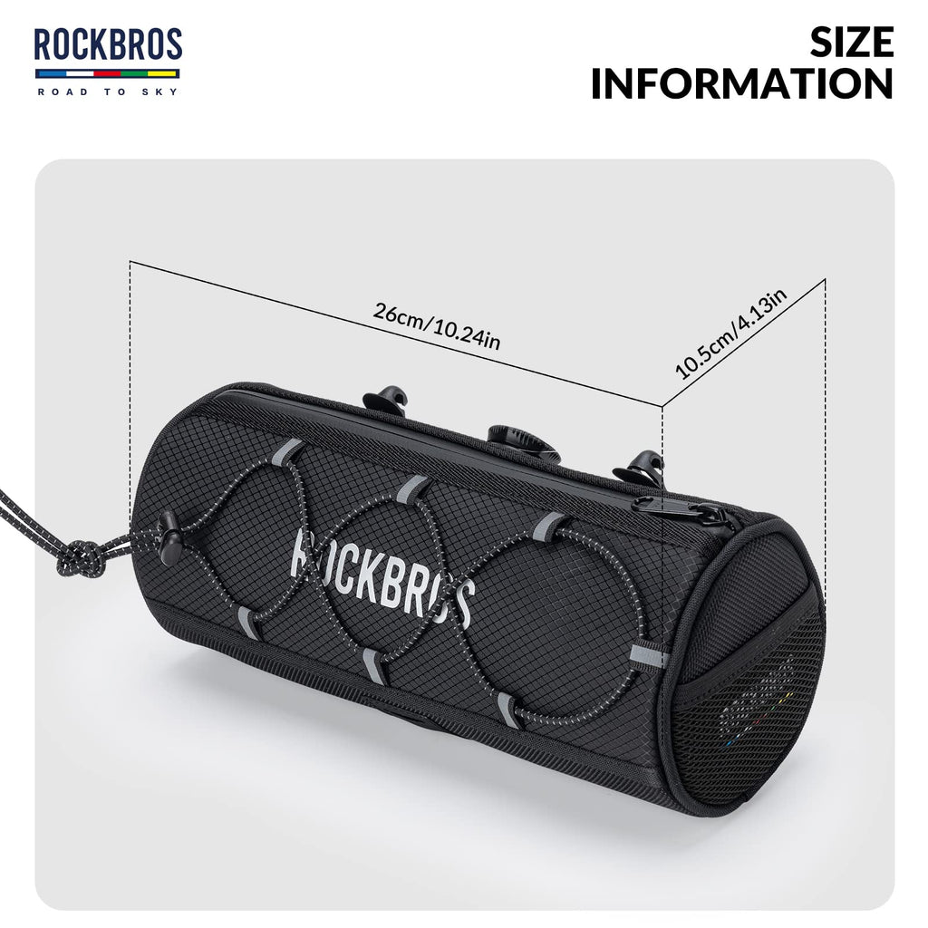 ROCKBROS Road-to-Sky Bicycle Handlebar Bag Front Bag for Bikes 5 Colors #Color_Black