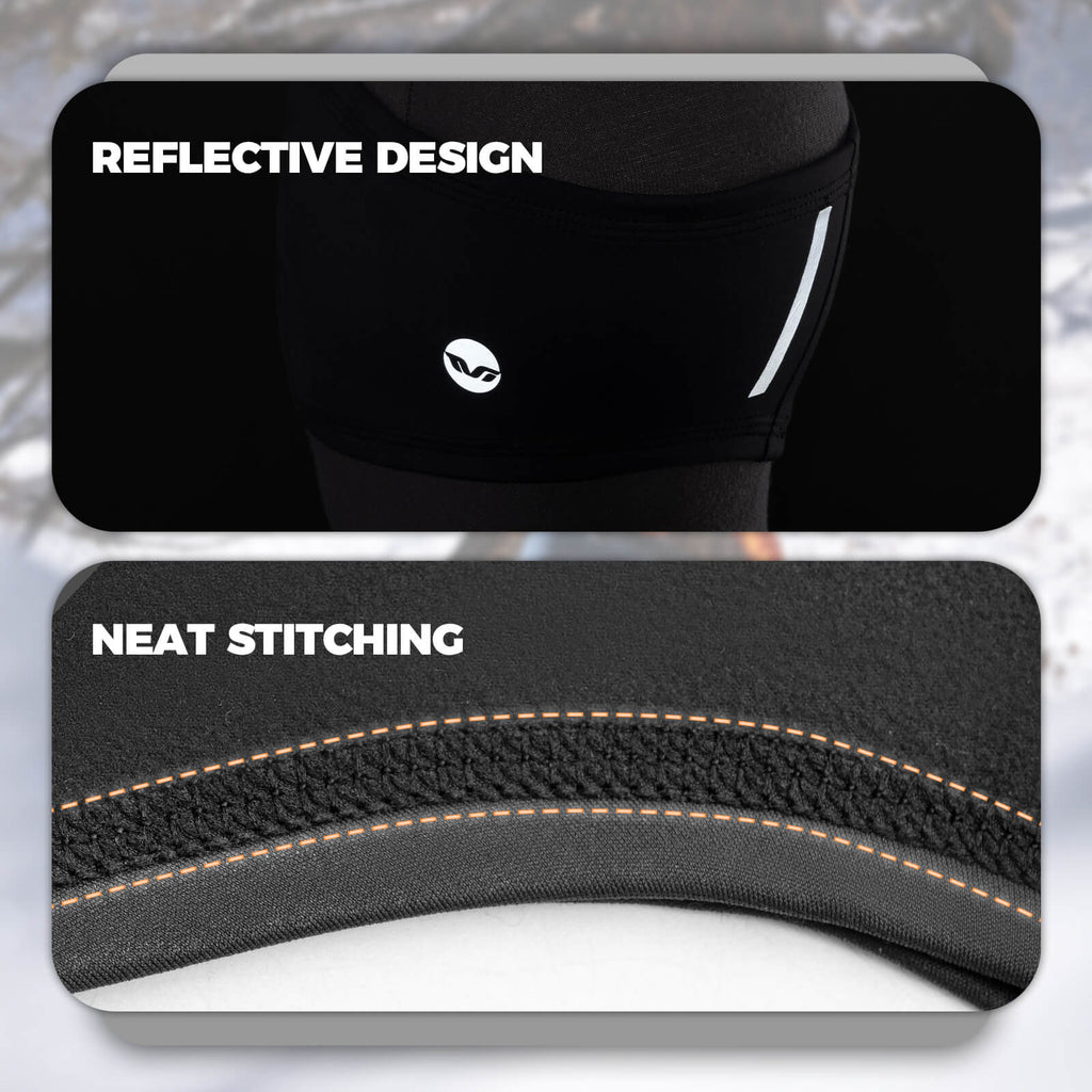 ROCKBROS TVI cycling headbands, windproof winter thermal ear warmer, ideal for cold-weather cycling and outdoor sports.