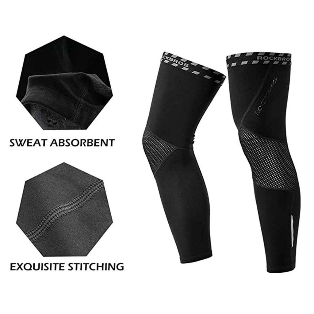 ROCKBROS Thermal Arm and Leg Sleeves Windproof Elastic for Cycling and Running