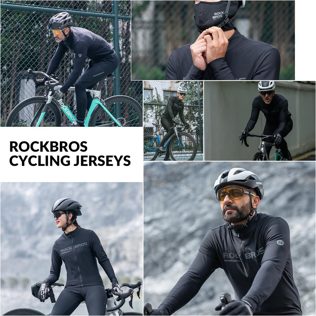ROCKBROS Windproof Cycling Suit Jacket and Trousers Set with Rear Pockets