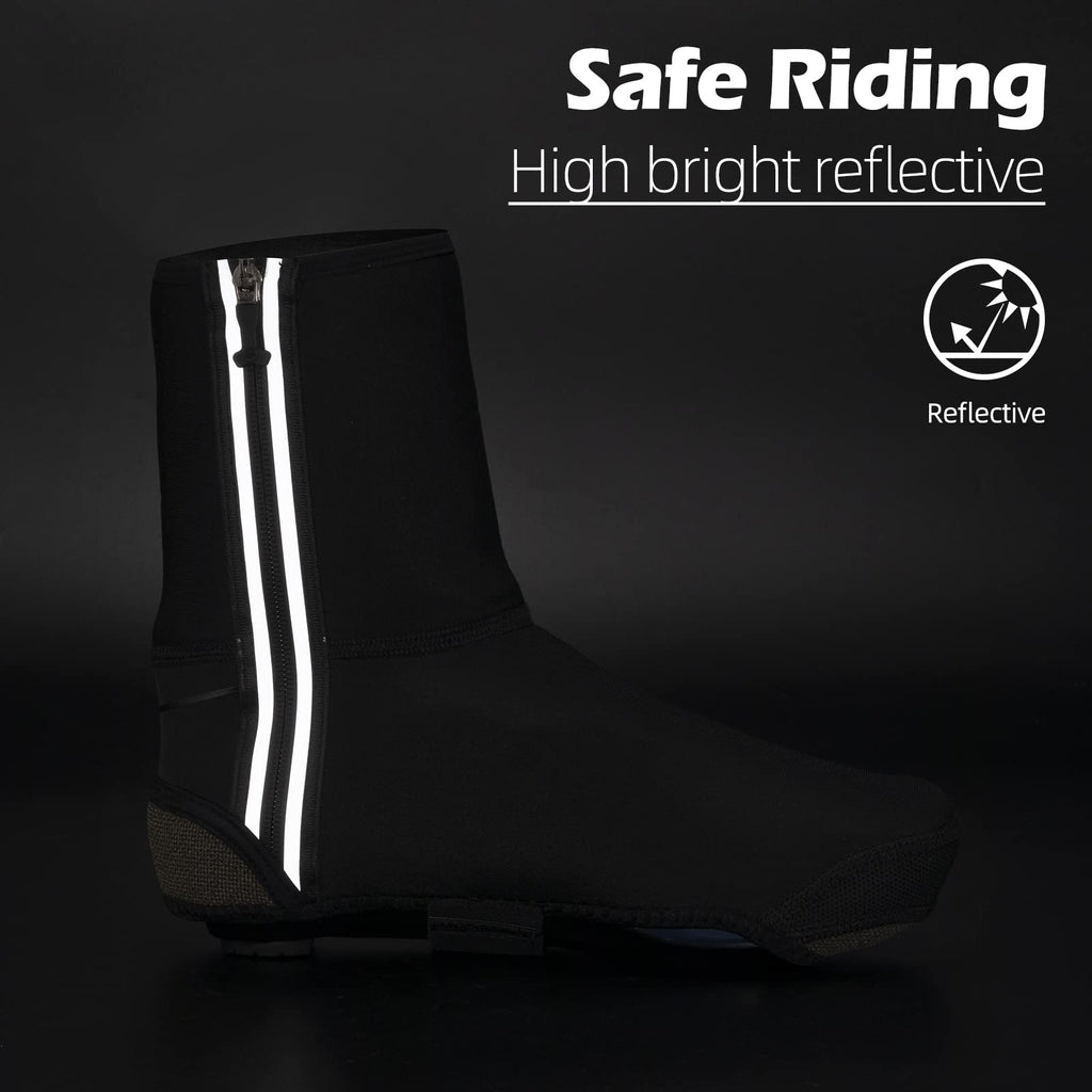 ROCKBROS Winter Reflective Waterproof Windproof Warm Cycling Shoe Cover
