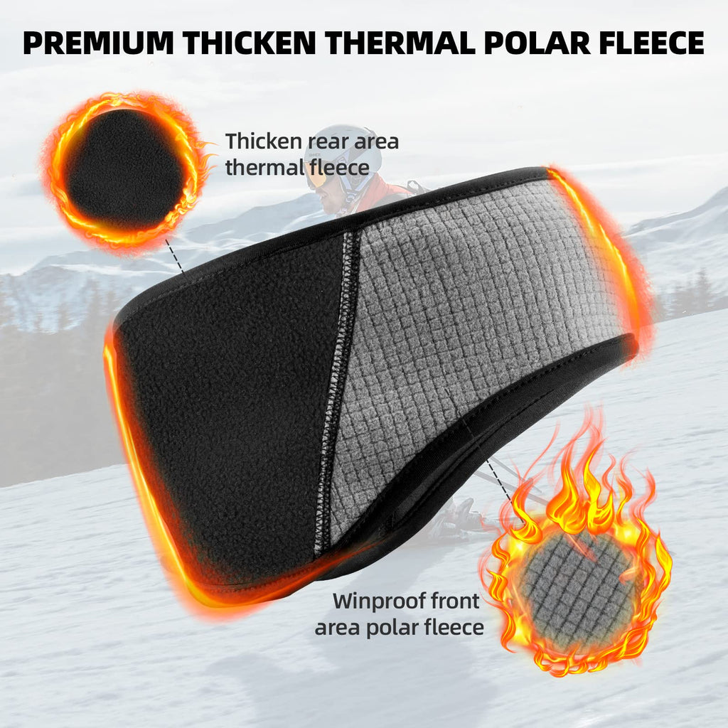 ROCKBROS Winter Sport Headband Cycling Warmers with Ponytail Elastic