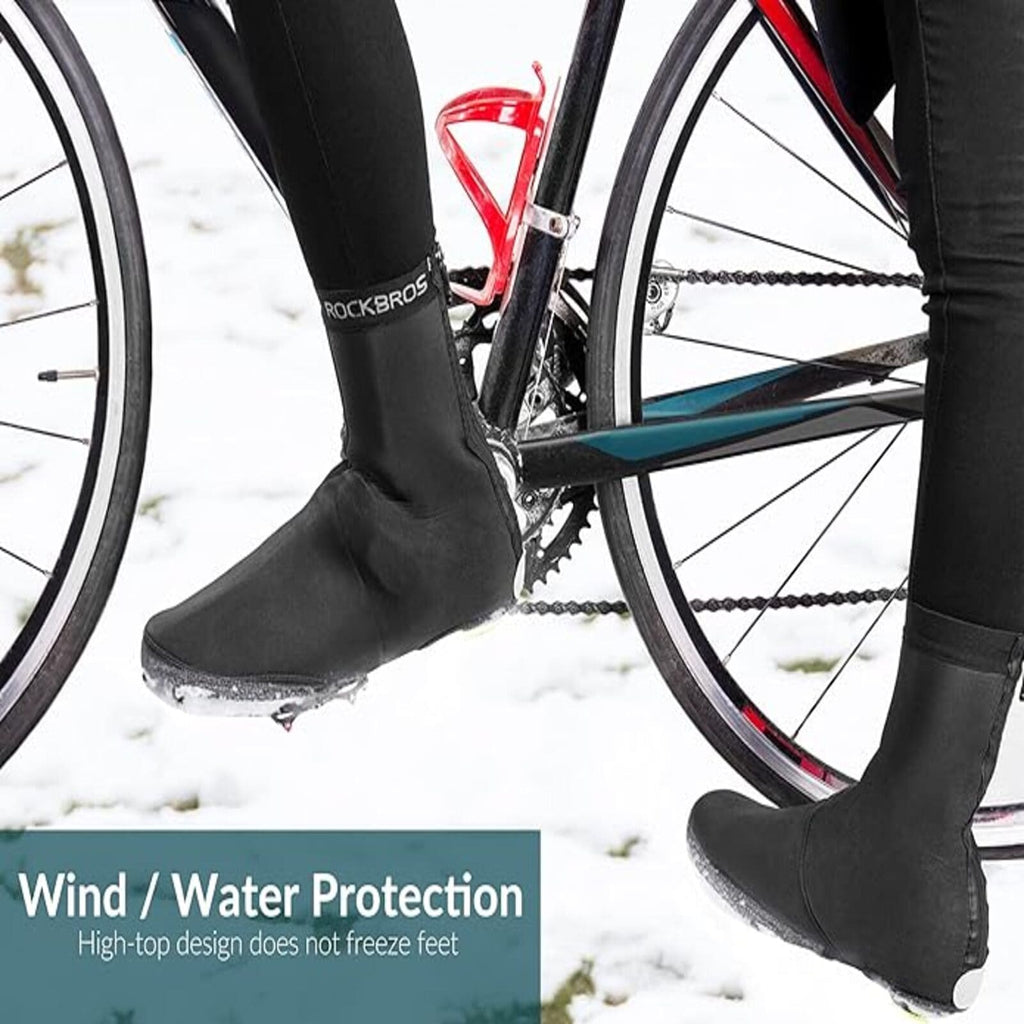 ​ROCKBROS Winter Windproof Cycling Shoe Covers – Ultimate Cold Weather Protection