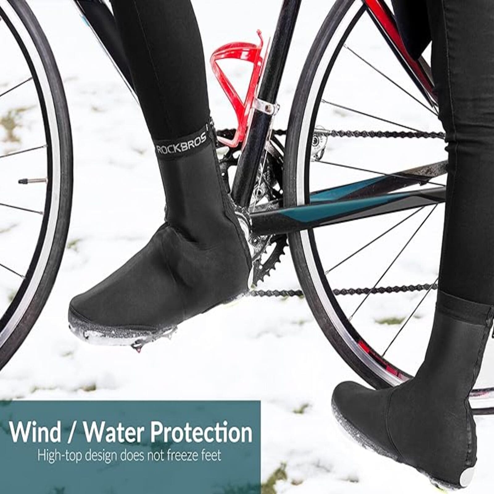 ​ROCKBROS Winter Windproof Cycling Shoe Covers – Ultimate Cold Weather Protection