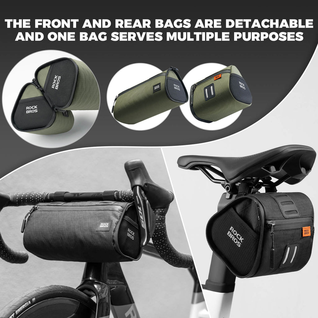 ROCKBROS Versatile 2-in-1 Bike Bag Waterproof Handlebar Bag With Shoulder Strap