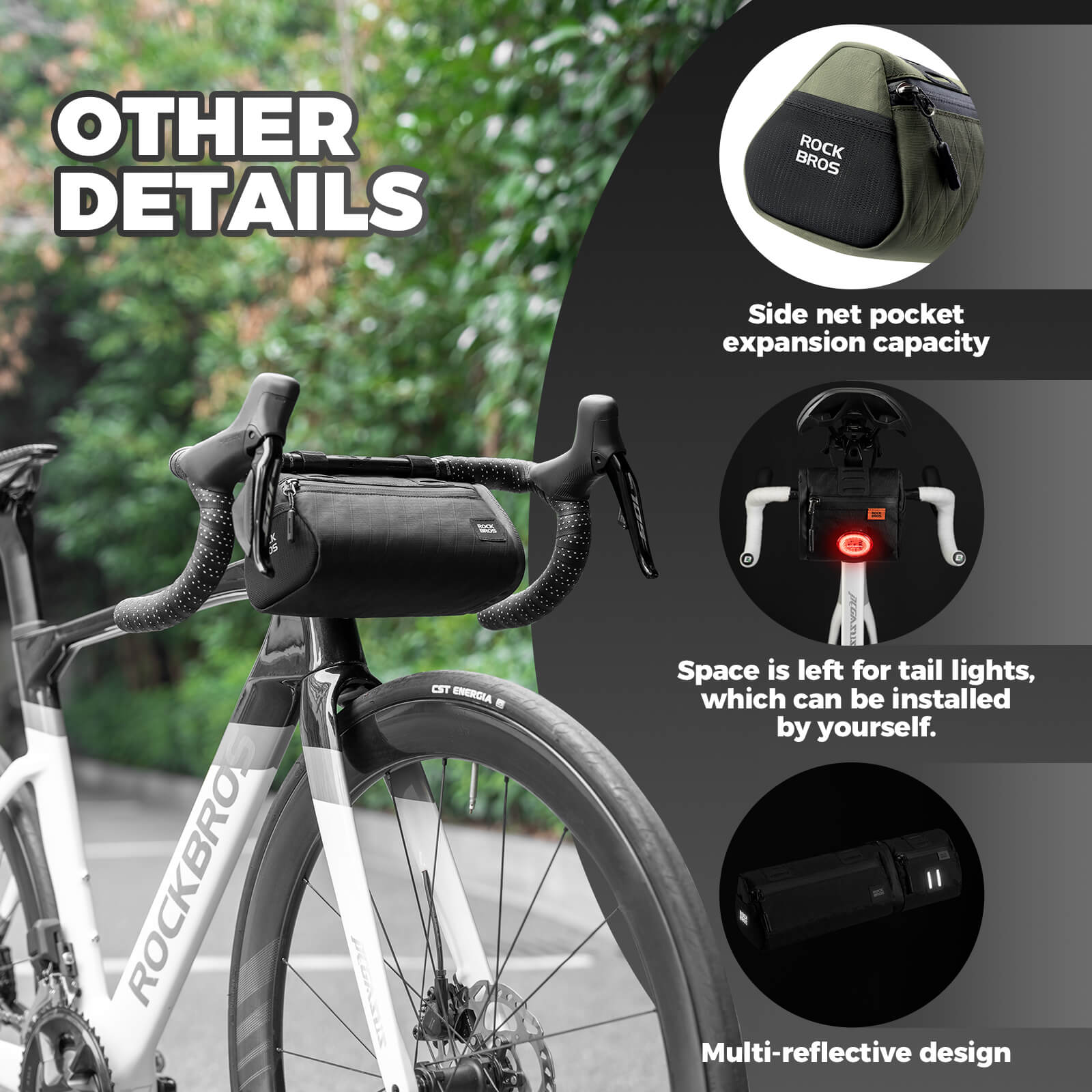 ROCKBROS Versatile 2-in-1 Bike Bag Waterproof Handlebar Bag With Shoulder Strap