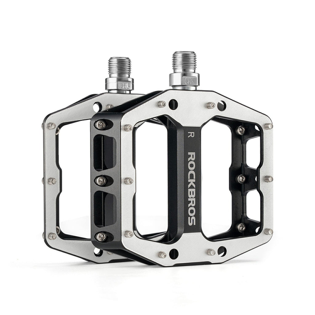 ROCKBROS_Bicycle_Pedals_Mountain_Bike_GRAVELBIKE_Aluminum_Alloy_Bearing_DH_Wider_Speed_High_Strength_Pedals #Color_Black