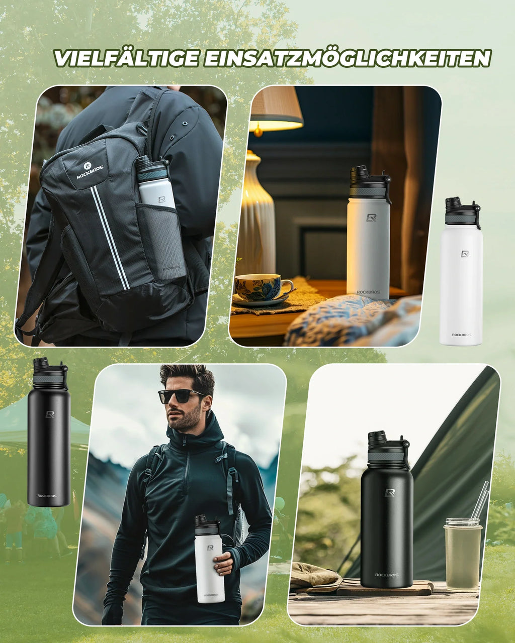 Bidón de acero inoxidable – de 550 ml a 1200 ml, aislado y sin BPA