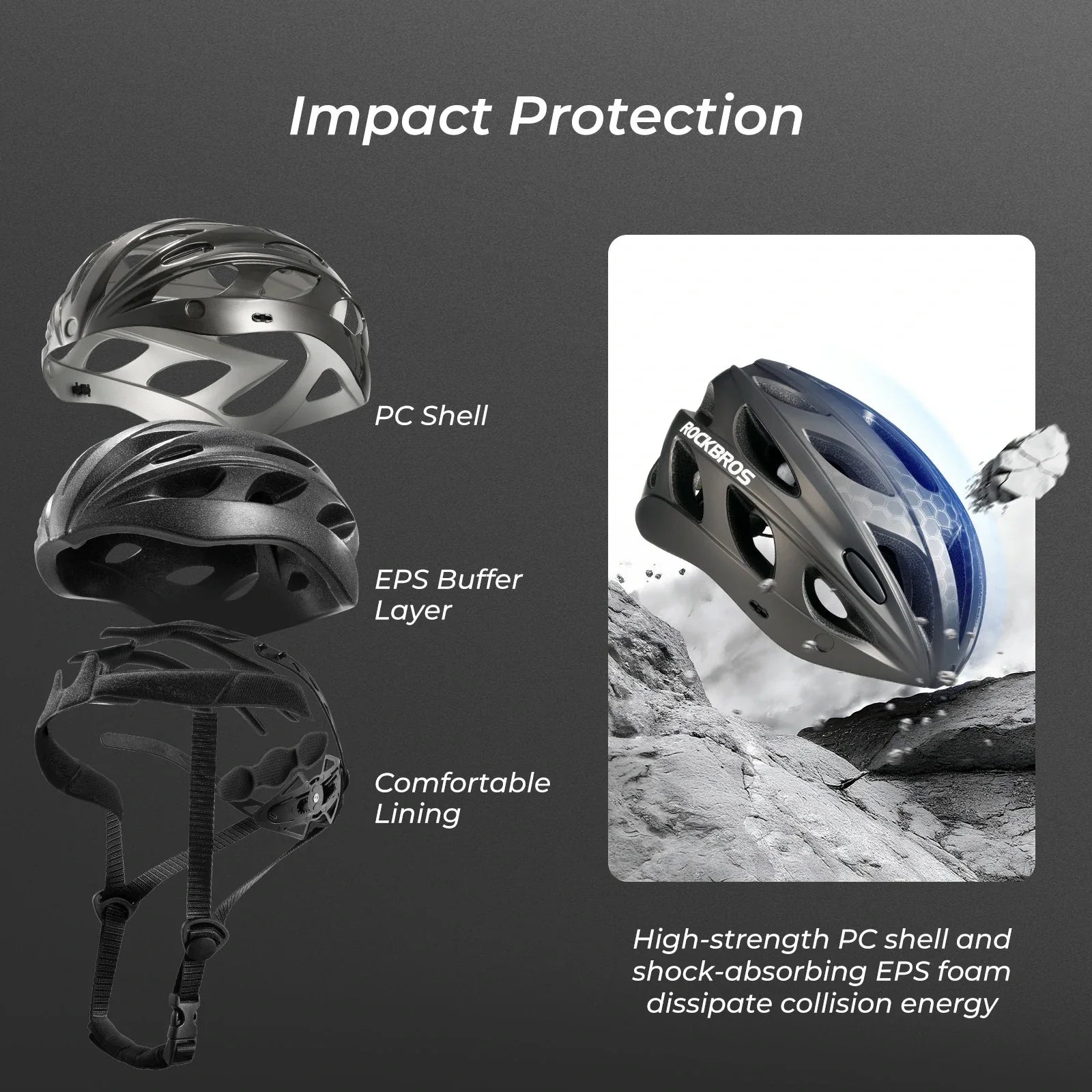 Lightweight adjustable adult cycling helmet detail