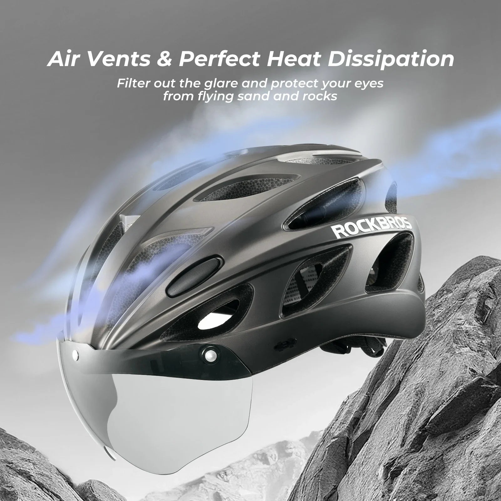 Adult Cycling Helmet with Magnetic Goggles L/XL TT-16