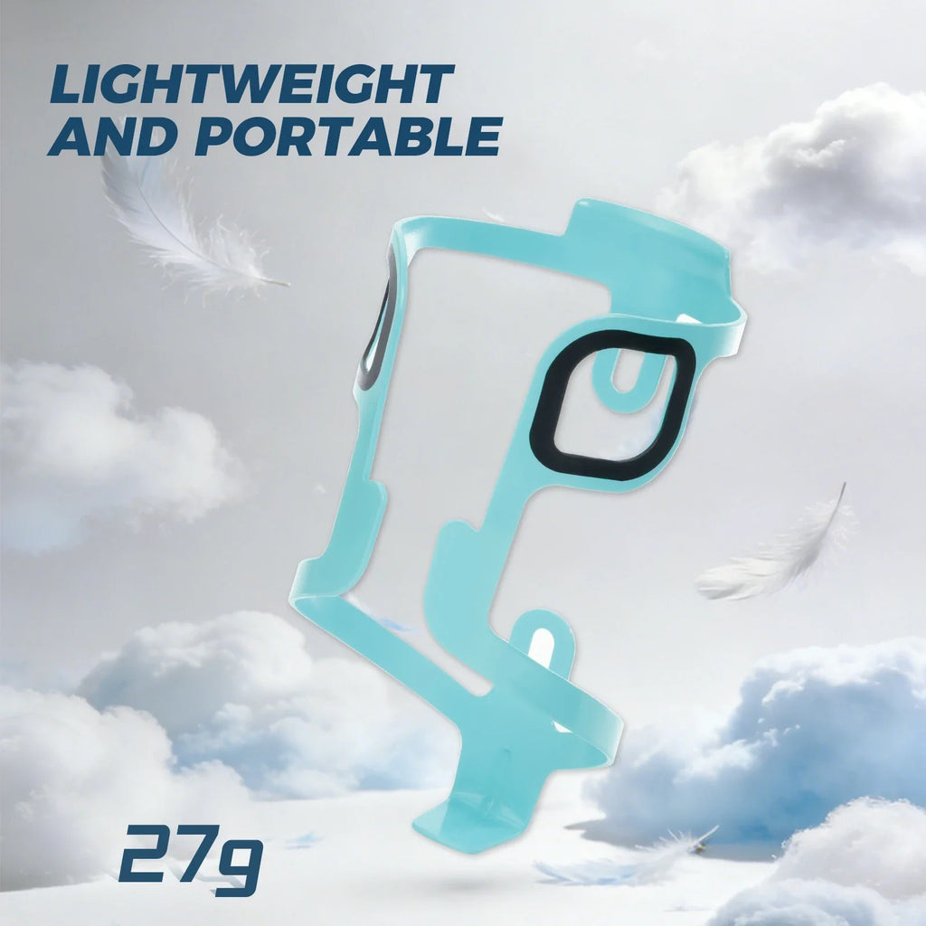 Single aluminium bike bottle cage lightweight design#color_Sky blue