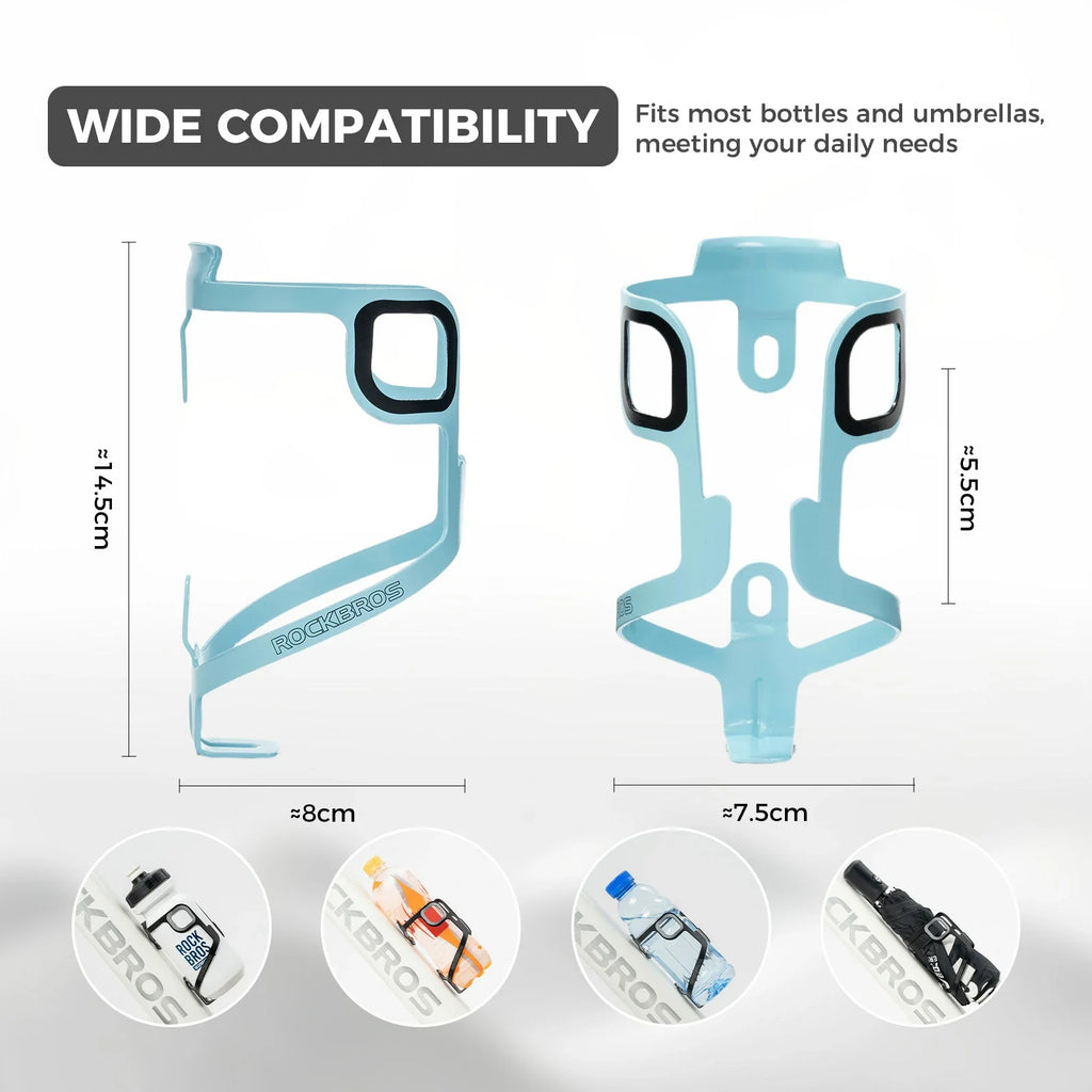 Single aluminium bike bottle cage lightweight design#color_Sky blue