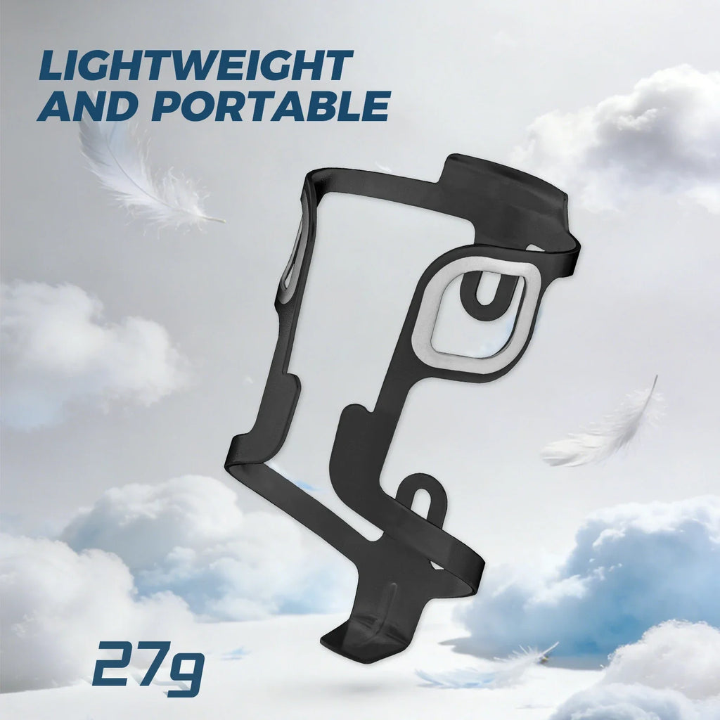 Single aluminium bike bottle cage lightweight design#color_Black