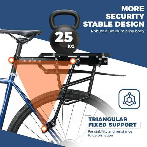 Aluminium Rear Bike Rack With Mudguard
